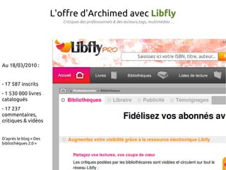 Libfly sur Archimed
 