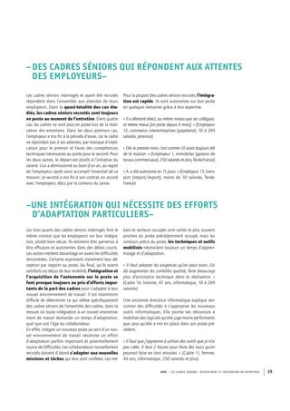 Etude Apec - Les cadres séniors : recrutement et intégration en entreprise