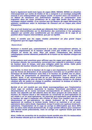 Les cages intervertébrales cervicales.dr manzo norbert.