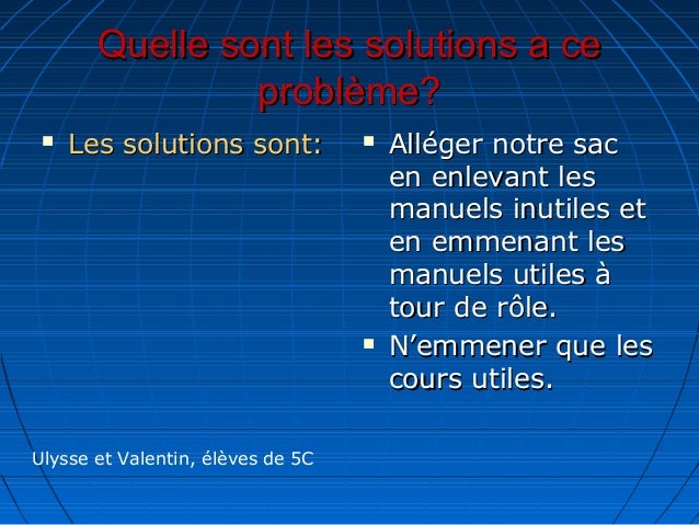 cartable trop lourd solution