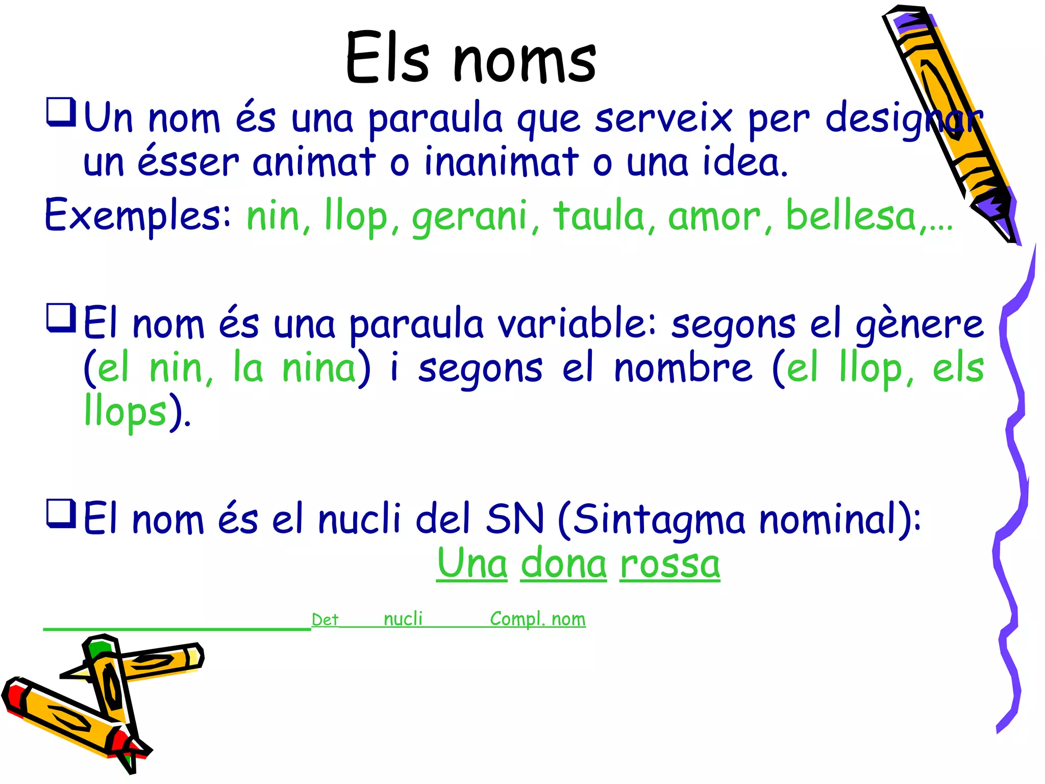 Les categories gramaticals catala | PPT