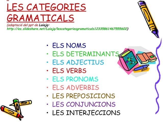 Les categories gramaticals catala | PPT