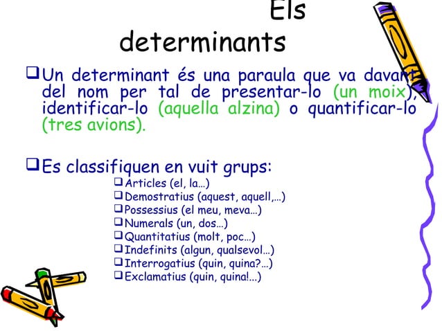 Les categories gramaticals catala | PPT