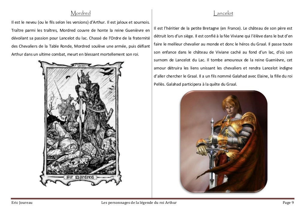 Les chevaliers de la table ronde tous les chevaliers