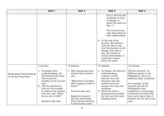 Grade 3 Science Lesson Exemplar on Weather Patterns and Observation | PDF