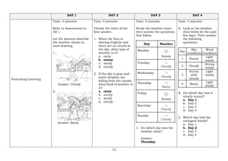 Grade 3 Science Lesson Exemplar on Weather Patterns and Observation | PDF