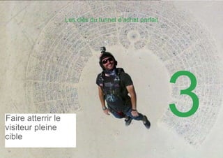 Faire atterrir le
visiteur pleine
cible
Les clés du tunnel d’achat parfait
24
 