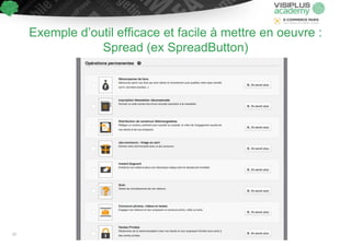 Exemple d’outil efficace et facile à mettre en oeuvre :
Spread (ex SpreadButton)
57
 