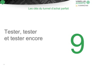 Tester, tester
et tester encore
Les clés du tunnel d’achat parfait
72
 