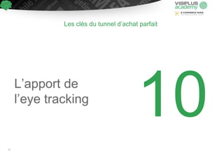 L’apport de
l’eye tracking
Les clés du tunnel d’achat parfait
77
 