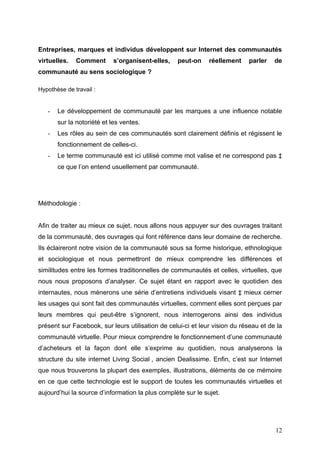 Les communautés virtuelles sur internet