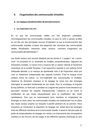 Les communautés virtuelles sur internet