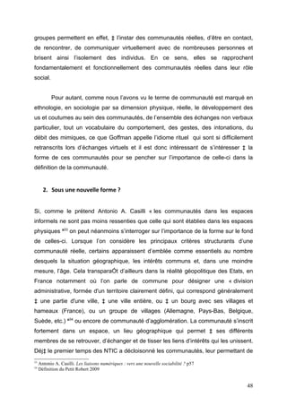 Les communautés virtuelles sur internet