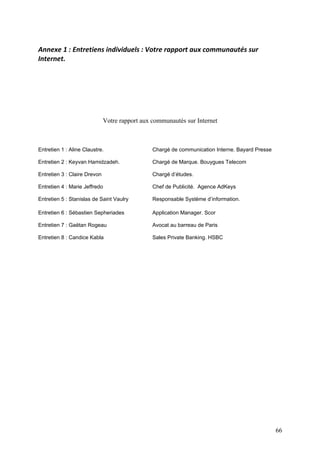 Les communautés virtuelles sur internet