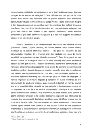 Les communautés virtuelles sur internet