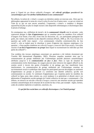 Les communautés virtuelles sur internet