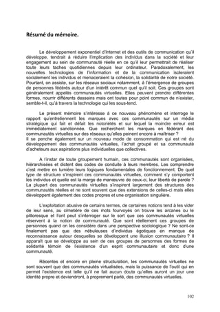 Les communautés virtuelles sur internet