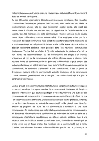 Les communautés virtuelles sur internet