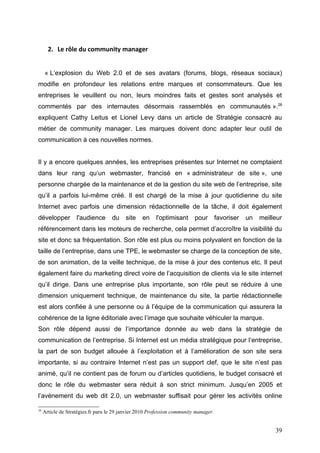 Les communautés virtuelles sur internet