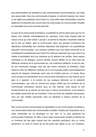 Les communautés virtuelles sur internet