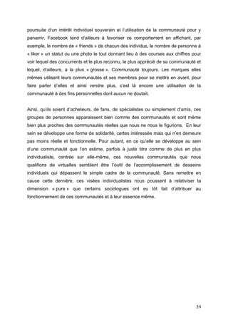 Les communautés virtuelles sur internet