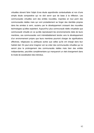 Les communautés virtuelles sur internet