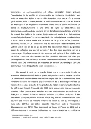 Les communautés virtuelles sur internet