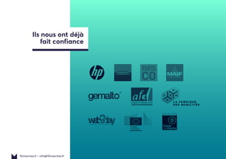 15marches.fr • info@15marches.fr15marches.fr • info@15marches.fr
Ils nous ont déjà
fait confiance
 