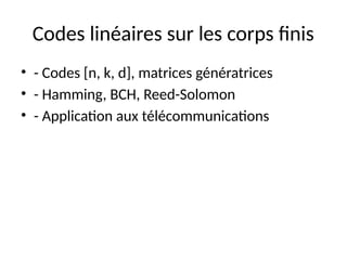 Code Lineaire Les_Corps_Finis_et_Traitement_du_Signal.pptx