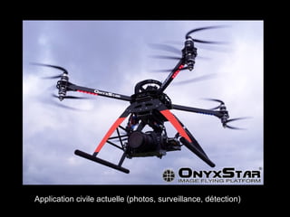 Application civile actuelle (photos, surveillance, détection)
 
