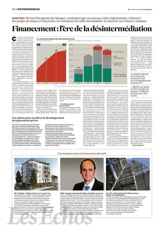 34//ENTREPRENEUR Mercredi 5 mars 2014 Les Echos
fonds prend alors des airs de
campagne marketing grand
public, ce qui peut constituer un
avantage pour les entreprises qui
ont la même cible commerciale.
Les groupes immobiliers Capelli
ou Réalités ont ainsi respective-
ment levé 15 et 7 millions d’euros
(en décembre 2012 et juin 2013).
Mais, outre les contraintes liées
au visa de l’AMF, ces opérations
comportent un risque « d’exécu-
tion ». « Il y a – jusqu’au dernier
moment – un risque que l’opéra-
tion ne se fasse pas car le marché
n’est jamais garanti… », juge
Nadine Veldung. De quoi expli-
quer leur relatif échec : il n’y a eu
en tout et pour tout que 4 IBO en
deux ans.
Reste alors la solution des
fonds communs de placement
obligataire, de type Novo ou
Micado. Si le premier peut appor-
ter jusqu’à une cinquantaine de
millions d’euros par opération, le
second vise plutôt entre 5 et
10 millions d’euros. Mais encore
faut-il répondre aux critères fixés
par ces structures : s’afficher
« entreprise de croissance » est
indispensable pour séduire Novo
(qui a récemment participé au
placement privé réalisé par le
groupe MK2). Micado, de son
côté, cible les « ETI françaises
cotées mais non notées », ce qui a
permis à VM Matériaux d’émet-
tre fin décembre un emprunt
obligataire de 3,8 millions
d’euros (à taux fixe de 6 % et rem-
boursables in fine en décem-
bre 2019). Chacun peut donc finir
par trouver chaussure à son
pied… même si les petites pointu-
res sont plus rares.
— Cécile Desjardins
Autant dire que la grande
majorité des entreprises françai-
ses mise aujourd’hui sur le déve-
loppement plus récent des
Euro PP, marché sur lequel les
ETI ont déjà levé quelque 7 mil-
liards d’euros entre 2012 et 2013.
Ses avantages ? « Les finance-
ments sont plus flexibles et peu-
vent prendre la forme de prêts ou
d’obligations, cotées ou non. Ils
sont accessibles dès 10 millions
d’euros sur cinq, sept, voire dix
ans », explique Alexandra Krief.
Certains tablent sur quelque
10 milliards de financements
EuroPPparan,grâcenotamment
à un changement réglementaire
intervenu l’été dernier et qui
devrait permettre aux assureurs
français d’accroître leur mise sur
ce marché. Surtout, émetteurs et
investisseurs viennent de se met-
tre d’accord sur un « cadre de
référence » qui devrait faciliter le
développement de ces finance-
ments (voir ci-contre).
Au-dessous de 10 ou 15 millions
d’euros ? Les entreprises peuvent
se tourner vers les particuliers et
leur proposer des obligations à
travers un IBO (pour « initial
bond offering »). La levée de
cements essentiellement obligatai-
res, auprès d’investisseurs quali-
fiés, d’un montant minimal de
50 millions d’euros, sur cinq à
quinze ans », explique Alexandra
Dimitrijevic, responsable de la
notation des entreprises en
EuropechezStandard&Poor’s.Si
des entreprises comme Bon-
duelle ou plus récemment Neo-
post ont régulièrement fait appel
à c e m a r c h é , i l n ’e s t p a s
forcément facile d’accès. « La
documentation est importante et
doit correspondre aux formats
américains, avec notamment l’éta-
blissement des comptes selon les
normes IFRS. C’est donc un mode
de financement réservé aux entre-
prises qui ont une activité impor-
tante en dollars ou qui bénéficient
d’une bonne notoriété sur le mar-
ché américain », ajoute Alexan-
dra Dimitrijevic. Seconde solu-
tion, le marché allemand, dit des
« Schuldschein », essentielle-
ment constitué de prêts. « Il offre
des financements de trois à sept
ans, dès 25 millions d’euros », pré-
cise Alexandra Krief. Mais, là
aussi, mieux vaut avoir une acti-
vité – et une réputation – sur le
marché allemand.
10 investisseurs professionnels
(de type assureurs ou fonds
d’investissement) s’engagent – en
amontetdansunenégociationde
gré à gré – à financer l’entreprise,
sous forme d’obligations ou
de prêt.
« Des financements
plus flexibles »
Ilenexistetroisprincipauxtypes.
Les USPP, tout d’abord. « Très
mature, le marché américain des
USPP permet d’obtenir des finan-
l’entreprise soit de qualité “inves-
tissement grade” ou inférieure »,
estime Nadine Veldung. De fait, le
marché de la dette « high yield »
(entreprises notées BB ou moins)
se porte très bien : fin janvier, le
spécialiste des pièces automobi-
les Autodistribution (1,2 milliard
de chiffre d’affaires) y a par exem-
ple levé 240 millions d’euros sur
cinq ans au taux de 6,5 %.
Pour un financement moins
élevé, mieux vaut se tourner vers
les placements privés : entre 3 et
C’est une évidence qui
s’impose désormais à
tous les chefs d’entre-
prise : les banques ne prêteront
plus. Quand la reprise s’annon-
cera, et avec elle le retour aux
investissements,ilfaudratrouver
d’autres sources de financement.
« En raison de leurs nouvelles
contraintes réglementaires, les
banques devraient être moins en
mesure de financer à long terme,
même les meilleurs projets. Elles
doiventdèsaujourd’huimenerune
réflexion sur la structure, les pro-
duits et les maturités de leurs
financements, devenus stratégi-
ques », juge Emmanuel Gadret,
associé responsable régions chez
Deloitte. « La crise a montré qu’il
était risqué d’être dépendant d’un
ou deux partenaires bancaires tra-
ditionnels », confirme Alexandra
Krief, responsable des évalua-
tions « mid-market » chez Stan-
dard & Poor’s.
Au cœur du problème ? Les
financements à moyen et long
termes, c’est-à-dire supérieurs
à six ans. Avec un paradoxe
terrible : « Plus grand sera le
financement, plus il sera facile à
o b t e n i r… , r é s u m e N a d i n e
Veldung, associé gérant chez
Oddo Corporate Finance. Les
investisseurs jugent que les petits
financements manquent de liqui-
dité, et les frais d’étude, de struc-
ture, etc. sont identiques quelle que
soit la taille du financement. » Au-
delà de 200 millions d’euros, le
marché obligataire est actuelle-
ment une solution attractive.
« Les investisseurs se bousculent
sur ces montants de dette, que
ANALYSE//Devant l’incapacité des banques, contraintes par un nouveau cadre réglementaire, à financer
des projets de moyen et long terme, les entreprises de taille intermédiaire se tournent vers d’autres solutions.
Financement:l’èredeladésintermédiation
La grande majorité
des entreprises
françaises mise
sur le développement
des Euro PP…
… Marché sur lequel
les ETI ont déjà levé
quelque 7 milliards
d’euros entre 2012
et 2013.
Trois exemples récents de financements alternatifs
IBO : Réalités, 7 millions d’euros à 9 % sur six ans
Spécialisé dans l’immobilier neuf, le groupe Réalités a mené
en juin 2013 la plus récente « initial bond offering » (IBO)
réalisée en France. C’était aussi la première à concerner
une société non cotée. L’entreprise, qui visait 10 millions
d’euros, en a finalement obtenu un peu plus de 7,
à travers l’émission de 72.805 obligations au prix unitaire
de 100 euros, à destination d’investisseurs particuliers
ou institutionnels. Ces titres sont cotés sur le marché Alternext
de Nyse Euronext à Paris, leurs intérêts étant versés
semestriellement, en juillet et en janvier, depuis janvier dernier.
Créé en 2003, le groupe a réalisé en 2012 un chiffre d’affaires
de 42 millions d’euros.
Euro PP : Altrad obtient 100 millions d’euros
auprès de 3 investisseurs
Numéro un européen des échafaudages, le groupe Altrad a émis,
en octobre 2013, 100 millions d’euros d’obligations par le biais
d’un placement privé Euro PP, avec une maturité de 7 ans
et pour un coupon de 4,4 %. Trois investisseurs – Natixis
Assurances, le fonds Novo et Amundi – se sont engagés
dans le financement de l’entreprise, qui devrait cette année
dépasser les 700 millions d’euros de chiffre d’affaires.
Le groupe, qui a ouvert son capital à hauteur
de 25 % au FSI en 2011, souhaitait ainsi diversifier
ses sources de financement, jusqu’à présent
exclusivement bancaires.
USPP : Neopost emprunte 50 millions de dollars sur six ans
C’est en complétant un placement privé de 175 millions de dollars, mis
en place en juin 2012, que le groupe de traitement de courrier Neopost
a levé fin janvier 50 millions de dollars. Conclu en octobre 2013, au taux
variable de Libor 3 mois + 1,75 %, le financement a pris la forme d’une
dette senior non garantie auprès d’un investisseur unique. La mise à
disposition des fonds a été réalisée le 23 janvier. Le directeur financier
de Neopost, Jean-François Labadie, a jugé que, « avec cette nouvelle
tranche complétant notre placement privé, nous continuons à profiter
des opportunités qu’offre le marché américain pour obtenir un
nouveau financement dans de très bonnes conditions ». Neopost, coté
au SBF 120, a affiché un chiffre d’affaires de 1,07 milliard d’euros en
2012, pour un endettement de quelque 800 millions à fin juillet 2013.
GroupeRealités
Jean-FrançoisLabadie/PhotoDR
Altrad
Une charte pour accélérer le développement
des placements privés
C’est sous le nom de Charte de l’Euro PP
que trois associations professionnelles,
l’Afte (des trésoriers d’entreprise), l’Af2i
(des investisseurs institutionnels) et l’Amafi
(marchés financiers) ont publié mi-février
leurs recommandations pour de « bonnes
pratiques sur le marché des Euro PP ».
Le texte propose un « cadre de relations »
entre émetteurs et investisseurs, ainsi
que des modèles juridiques types pour
ces opérations, ce qui devrait permettre
à ces financements d’être plus facilement
et plus rapidement montés. « Les lignes de
conduite que nous avons posées devraient
permettre de mettre en place un tel
financement en une dizaine de semaines »,
estime Hervé Labbé, directeur de la salle
des marchés et des études
macroéconomiques du groupe Orange
et représentant de l’Afte au sein du groupe
de travail qui a établi cette charte.
Toutefois, le cadre ne se veut pas trop rigide.
« Il faut, pour le moment, laisser la place à
la négociation entre acteurs : d’une entreprise
à l’autre, les situations sont trop différentes »,
ajoute Hervé Labbé.
 