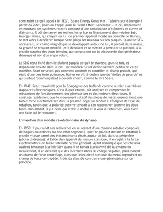 George Rouleau Le SEG, (Searl Effect Generator) Production d'électricité et Transport ...