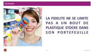 LES ENJEUX
08/04/201615
LA FIDELITE NE SE LIMITE
PAS A UN BOUT DE
PLASTIQUE STOCKE DANS
S O N P O R T E F E U I L L E
 