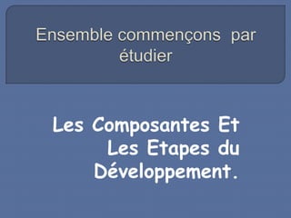 Les Composantes Et
Les Etapes du
Développement.

 
