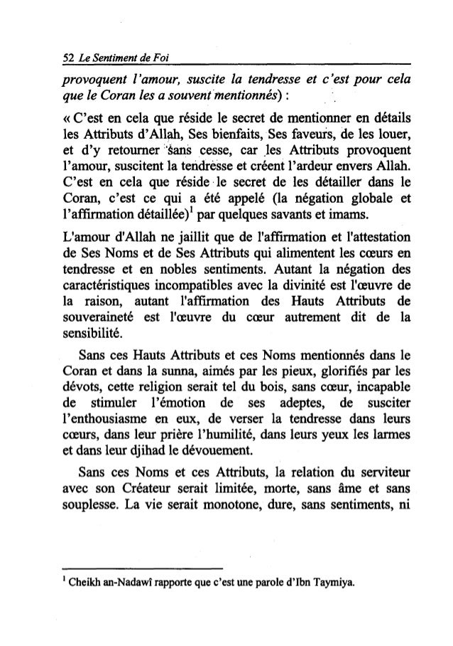 Le Sentiment De Foi