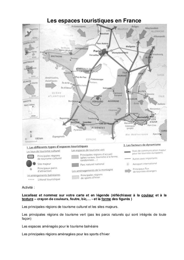 Les espaces touristiques en france