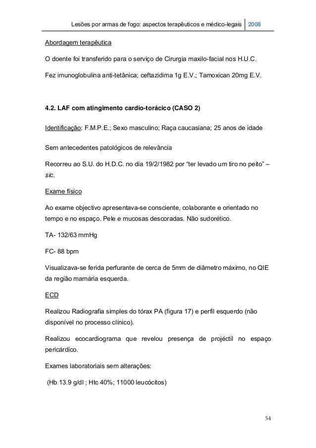 Lesões por armas de fogo Lesões por armas de fogo
