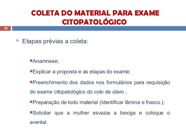Requisicao de exame citopatologico colo do utero pdf