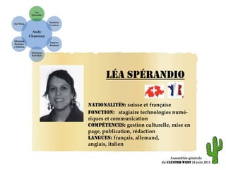 Assemblée généraledu ClusterWEST 24 juin 2011