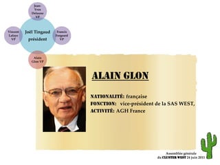 Assemblée généraledu ClusterWEST 24 juin 2011