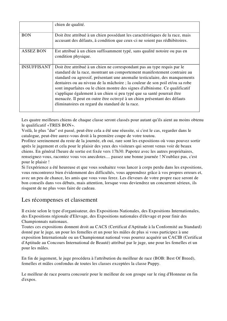 Les expositions canines Les expositions canines