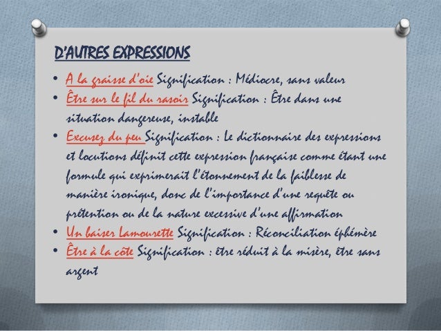 Les Expressions Françaises