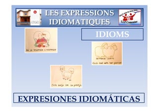 IDIOMS




EXPRESIONES IDIOMÁTICAS
 