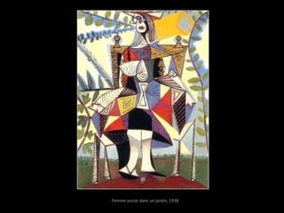 Femme assise dans un jardin, 1938
 