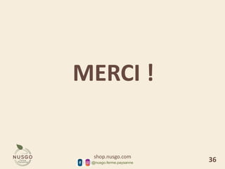 shop.nusgo.com
@nusgo.ferme.paysanne
MERCI !
36
 