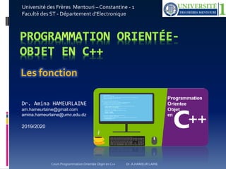 POO en C++: Les fonctions