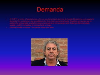 Demanda
• Al 31/5/17 va vindre a l’escola Aurora a fer-nus una demanda els alumnes de l’escola. Els alumnes vem aceptar la
demanda. Ens va damanar: que senyalitzesim les fonts més importans del poble. Nosaltres vem pensat que ho
podriem fer amb sanyals, a cada font posar una senyal de la font que estem amb 3 idiomes diferents (català,
castella i englih), i senyalitzar el recoregut amb un mapa.
• Després l’alcalde va marxar i vem pensar moltes més idees
 