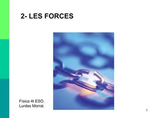 2- LES FORCES Física 4t ESO. Lurdes Morral. 
