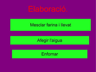 PASTAT Mescla de llevat i farina per preparar el pastat de l'endemà. 