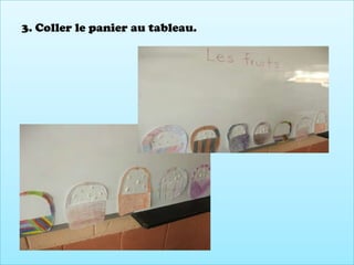 3. Coller le panier au tableau.
 